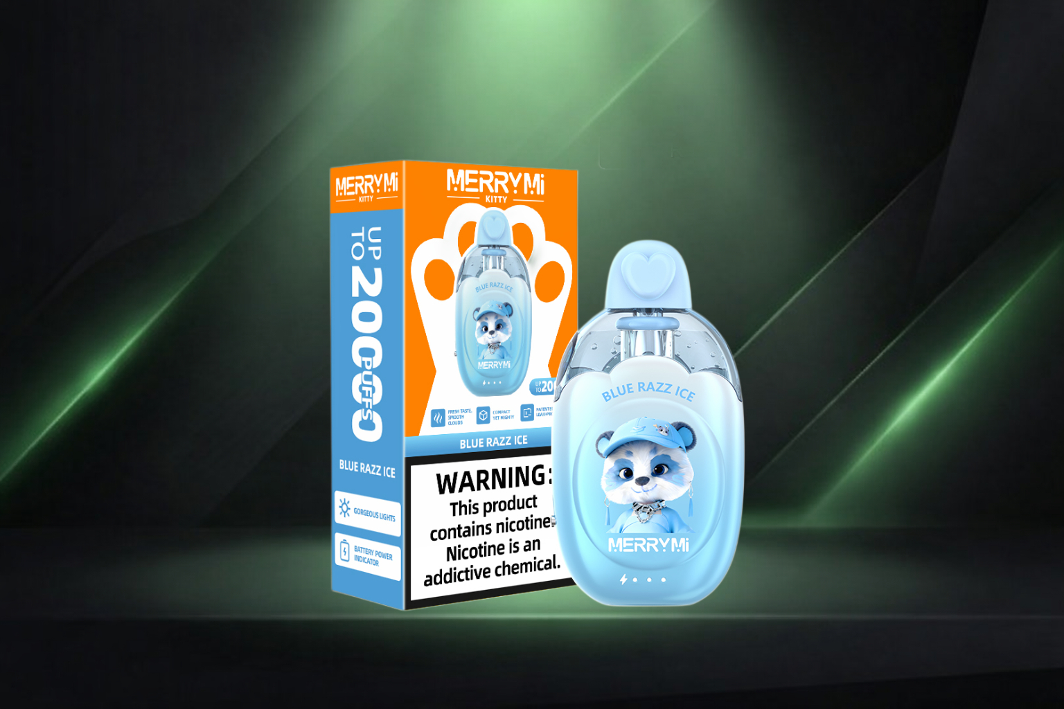 MerryMi Kitty 20K Blue Razz Ice